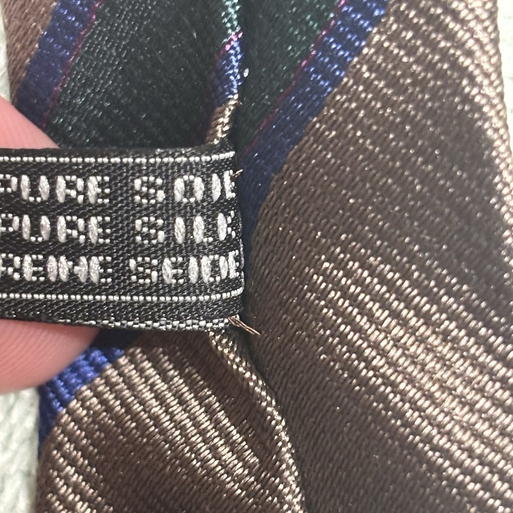 Vintage Paul Stuart Rep Silk Neck Tie Made In Italy Preppy - Picture 4 of 5